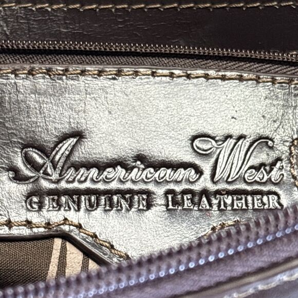 American West‎ Snakeskin Embossed Leather Purse Zip Magnetic Pocket Rare Limited - Picture 10 of 16